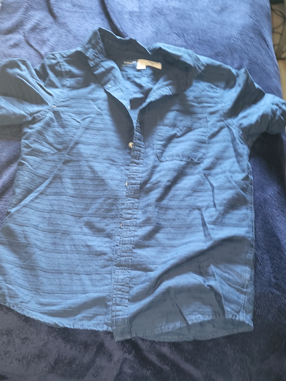 Old Navy Men's Navy Blue Casual Button-Down Shirt